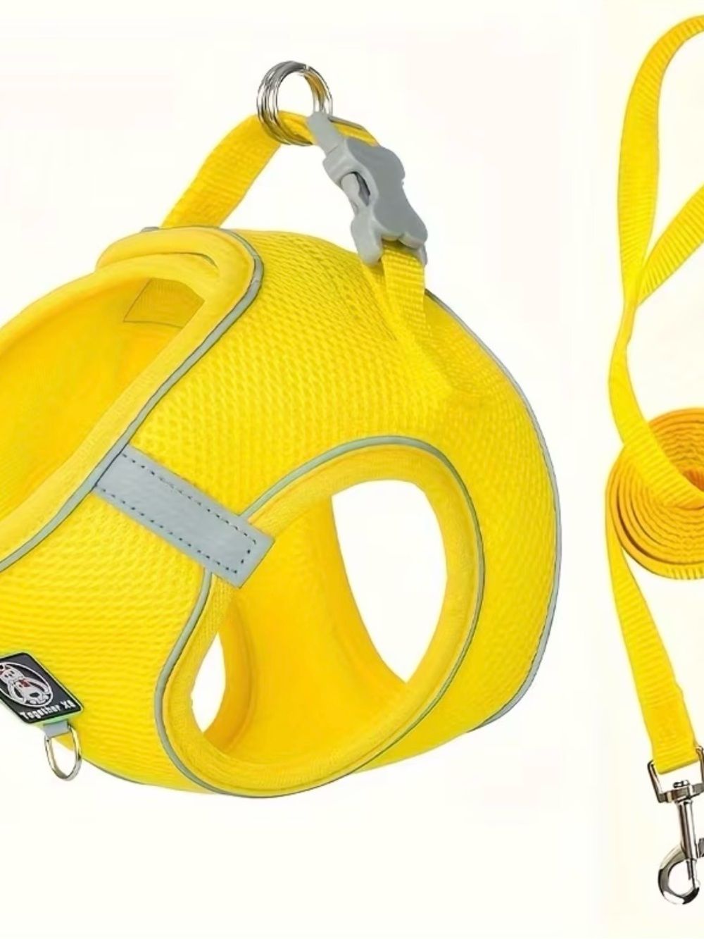 Yellow Dog Harness and Leash Set